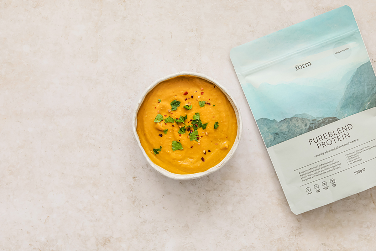 Creamy curry sweet potato soup form